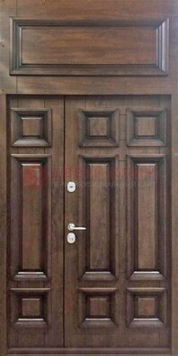 Классическая входная дверь с верхней фрамугой ДФГ-15 в Великом Новгороде