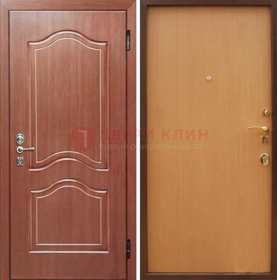 Входная дверь отделанная МДФ и ламинатом внутри ДМ-159 в Великом Новгороде