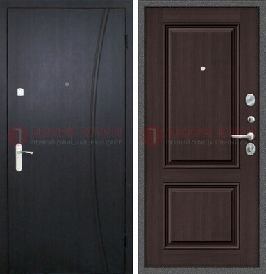Темная стальная дверь с МДФ панелями ДМ-362 в Великом Новгороде