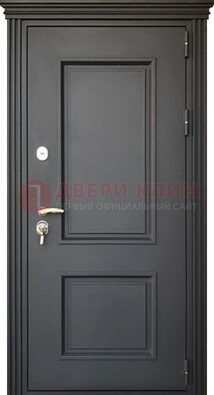 Чёрная дверь с МДФ ДМ-520 в Великом Новгороде