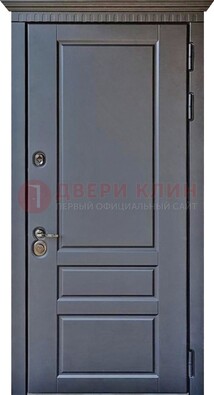 Тёмная входная дверь для коттеджа с МДФ ДМ-528 в Великом Новгороде