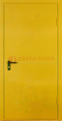 Желтая железная дверь с нитроэмалью ДН-5 в Великом Новгороде
