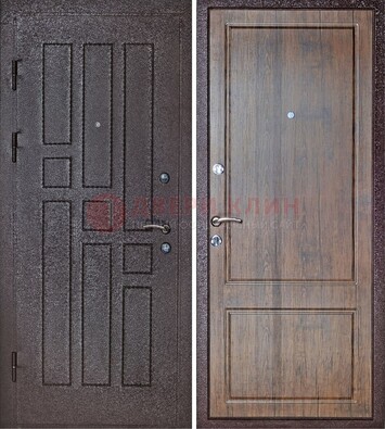Темная входная дверь с порошковым покрытием МДФ внутри ДП-125 в Уфе