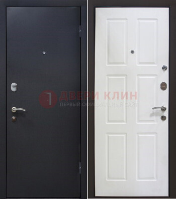 Черная металлическая дверь с порошковым покрытием ДП-193 в Великом Новгороде