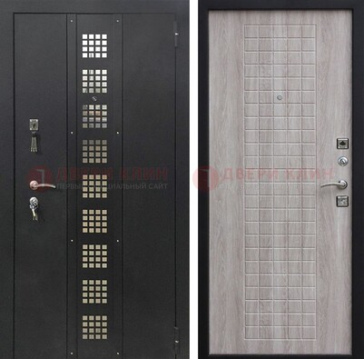 Железная дверь с порошковым покрытием Медный антик/Капучино  ДП-233 в Великом Новгороде