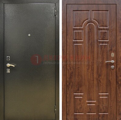 Металлическая дверь Темное серебро с порошковым покрытием и МДФ ДП-271 в Балашихе