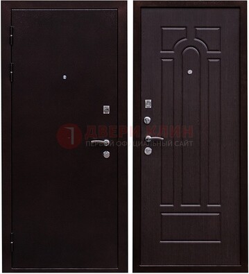 Черная стальная дверь с порошковым покрытием ДП-35 в Электрогорске