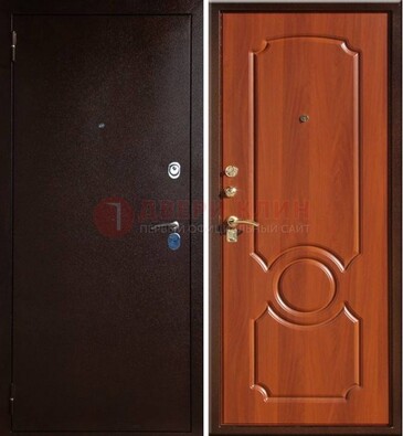 Темная железная дверь с порошковым напылением ДП-46 в Великом Новгороде