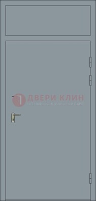 Серая техническая дверь ДПП-16 в Великом Новгороде