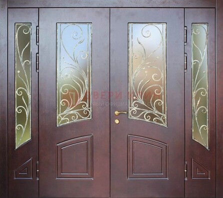 Парадная дверь ДПР-58 с остеклением в Великом Новгороде