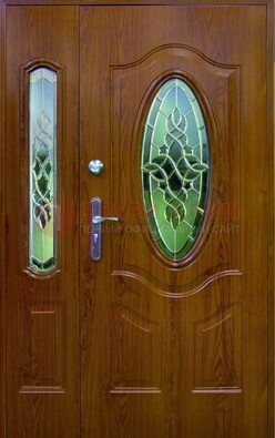 Парадная дверь со стеклянными вставками ДПР-73 для дома в Великом Новгороде