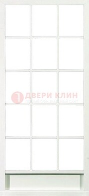 Железная решетчатая дверь в белом цвете ДР-10 в Великом Новгороде