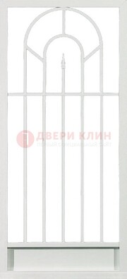 Стальная решетчатая дверь в белом цвете с пикой ДР-11 в Великом Новгороде