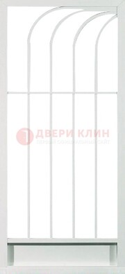 Белая металлическая решетчатая дверь ДР-17 в Великом Новгороде