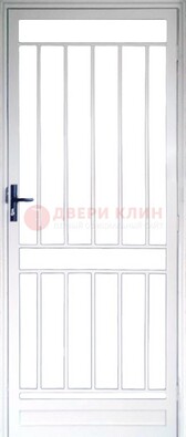 Железная решетчатая дверь белая ДР-32 в Великом Новгороде