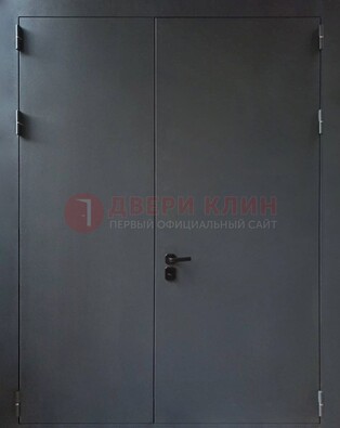 Черная распашная тамбурная дверь Порошок ДТМ-46 в Великом Новгороде