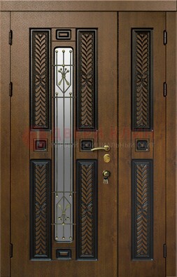 Полуторная входная дверь с виноритом ДВТ-169 в Великом Новгороде