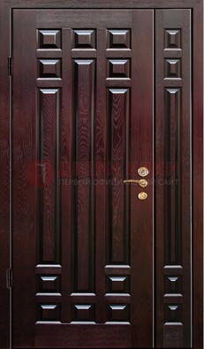 Коричневая металлическая дверь с виноритом ДВТ-20 в Великом Новгороде