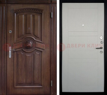 Темная входная дверь с виноритом ДВТ-216 в Великом Новгороде