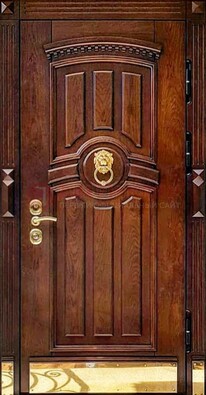 Входная дверь с виноритом в коричневом цвете ДВТ-236 в Великом Новгороде