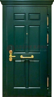 Классическая зеленая дверь с виноритом на улицу ДВТ-248 в Уфе