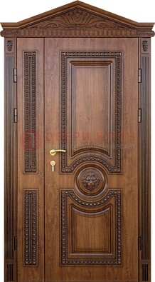 Узорная стальная дверь с виноритом для дома ДВТ-260 в Великом Новгороде