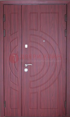Тамбурная красная железная дверь с виноритом ДВТ-3 в Санкт-Петербурге
